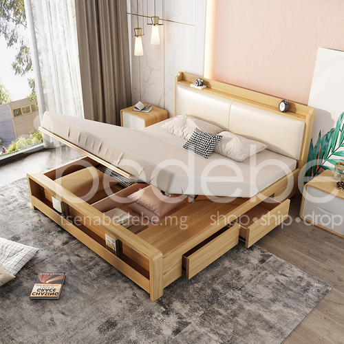 Cl Bw20 Nordic Bedroom Simple Modern, Leather Modern Bed